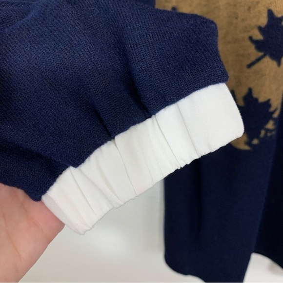 Just Funky Fall Fox in Leaves Long Sleeve Sweater Dress Size S - Picture 4 of 7